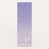 Tapis De Yoga Parties scintillant violet moderne étincelles Nom (Devant)