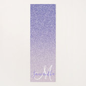 Tapis De Yoga Parties scintillant violet moderne étincelles Nom (Dos)