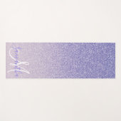Tapis De Yoga Parties scintillant violet moderne étincelles Nom (Devant (Horizontal))
