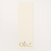 Tapis de Yoga Pastel à Monogramme Botanique (Dos)