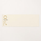 Tapis de Yoga Pastel à Monogramme Botanique (Devant (Horizontal))