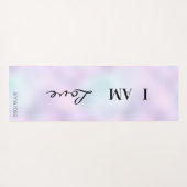 Tapis De Yoga *~* Pastel Arc-en-ciel Nirvana Fleurs de lune Cris (Dos (Horizontal))