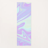 Tapis De Yoga Pastel Blue Rose Liquide Marbre Swirl (Devant)