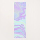Tapis De Yoga Pastel Blue Rose Liquide Marbre Swirl (Dos)
