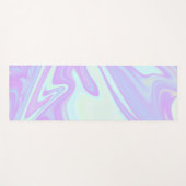 Tapis De Yoga Pastel Blue Rose Liquide Marbre Swirl (Devant (Horizontal))