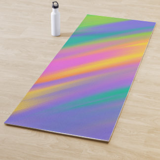 Tapis De Yoga Pastel couleurs rayures