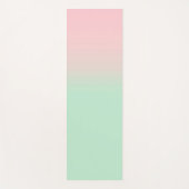 Tapis De Yoga Pastel esthétique Muet Gradient Rose Mint Vert (Devant)