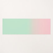 Tapis De Yoga Pastel esthétique Muet Gradient Rose Mint Vert (Devant (Horizontal))
