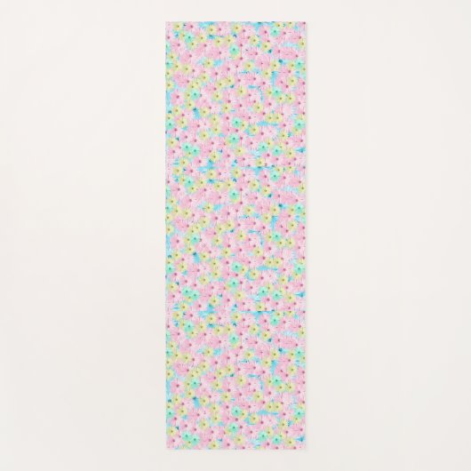 Tapis De Yoga Pastel Garden Bloom (Devant)