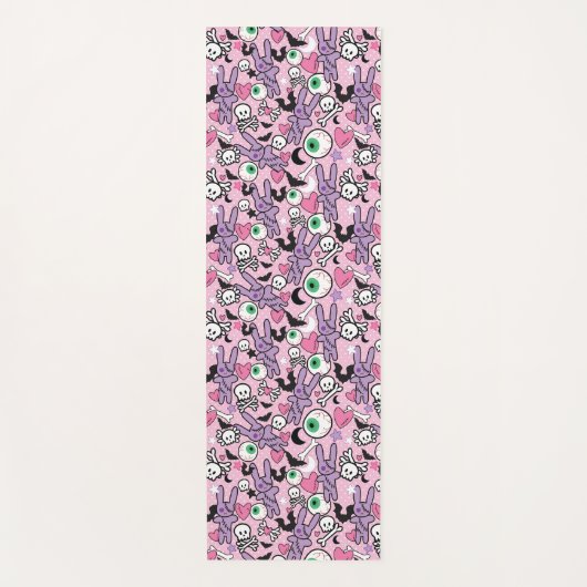 Tapis De Yoga Pastel Goth Rockabilly Éffrayant Bunny (Devant)