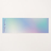 Tapis De Yoga Pastel Iridescente Ski Gradient Nom du script (Devant (Horizontal))