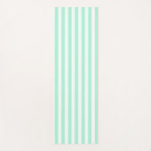 Tapis De Yoga Pastel Mint Green Stripes Été Gratté (Devant)