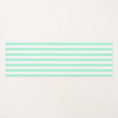 Tapis De Yoga Pastel Mint Green Stripes Été Gratté (Devant (Horizontal))