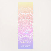 Tapis De Yoga Pastel Ombre Gradient Namaste Mandala (Devant)