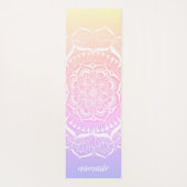 Tapis De Yoga Pastel Ombre Gradient Namaste Mandala (Dos)