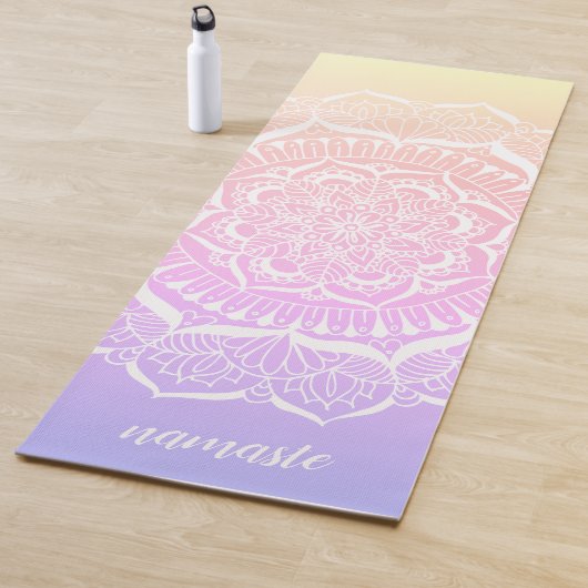 Tapis De Yoga Pastel Ombre Gradient Namaste Mandala (En situation)