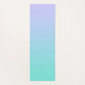 Tapis De Yoga Pastel Periwinkle Turquoise Ombre Nom du script (Dos)