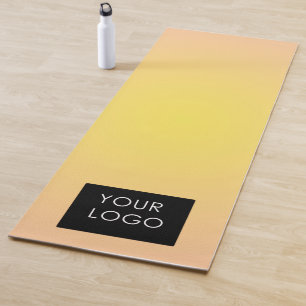Tapis De Yoga Pastel Poche Esthétique Orange Yellow Gradient Log
