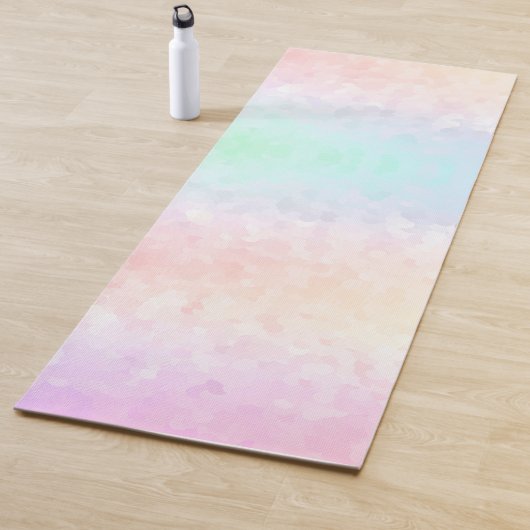 Tapis De Yoga Pastel Rainbow (En situation)