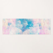 Tapis De Yoga Pastel Rainbow Ciel nuageux (Devant (Horizontal))