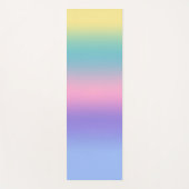 Tapis De Yoga Pastel Rainbow Sky esthétique Ombre Gradient (Devant)
