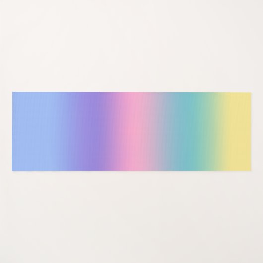 Tapis De Yoga Pastel Rainbow Sky esthétique Ombre Gradient (Devant (Horizontal))