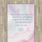 Tapis De Yoga Pastel Simple Abstrait Aquarelle Respiration Citat