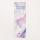 Tapis De Yoga Pastel Simple Abstrait Aquarelle Respiration Citat (Devant)