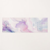 Tapis De Yoga Pastel Simple Abstrait Aquarelle Respiration Citat (Devant (Horizontal))