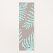 Tapis De Yoga Pastel Tropical Feuille Monogram Yoga Mat (Devant)