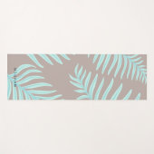 Tapis De Yoga Pastel Tropical Feuille Monogram Yoga Mat (Devant (Horizontal))