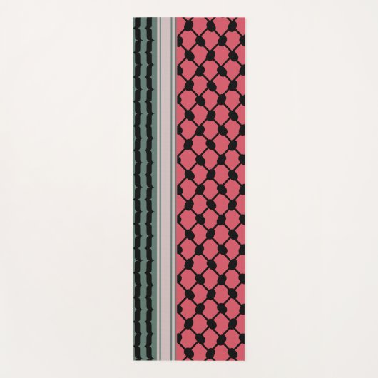 Tapis De Yoga Pastèque palestinienne Hatta Keffiyeh Kufiya Folk (Devant)