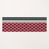 Tapis De Yoga Pastèque palestinienne Hatta Keffiyeh Kufiya Folk (Devant (Horizontal))