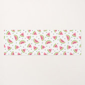 Tapis De Yoga Pastèque rose, Graines de pastèque, Motif d'été (Dos (Horizontal))