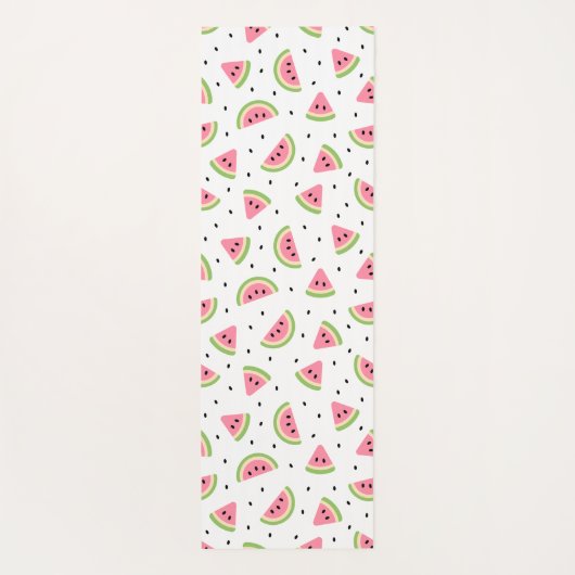 Tapis De Yoga Pastèque rose, Graines de pastèque, Motif d'été (Dos)