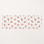 Tapis De Yoga Pastèque rose, Graines de pastèque, Motif d'été (Devant (Horizontal))