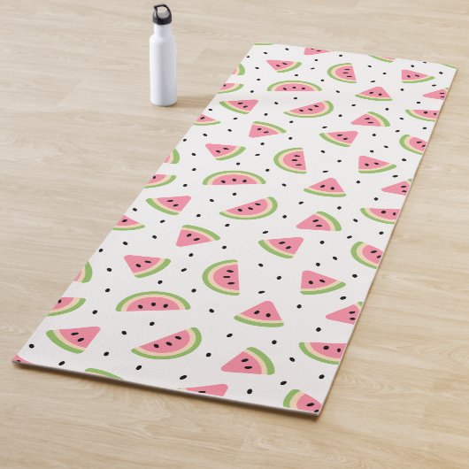 Tapis De Yoga Pastèque rose, Graines de pastèque, Motif d'été (En situation)