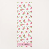 Tapis De Yoga Pastèque Rose, Pâtes De Pâques, Votre Nom (Devant)