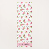 Tapis De Yoga Pastèque Rose, Pâtes De Pâques, Votre Nom (Dos)