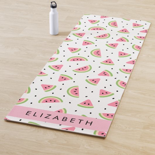 Tapis De Yoga Pastèque Rose, Pâtes De Pâques, Votre Nom (En situation)