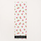 Tapis De Yoga Pastèque Rose, Pâtes De Pâques, Votre Nom (Devant)
