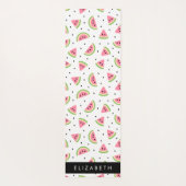 Tapis De Yoga Pastèque Rose, Pâtes De Pâques, Votre Nom (Dos)