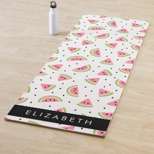 Tapis De Yoga Pastèque Rose, Pâtes De Pâques, Votre Nom