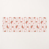 Tapis De Yoga Pastèques rouges, Coeurs, Grandes Pâtes, Motif d'é (Devant (Horizontal))