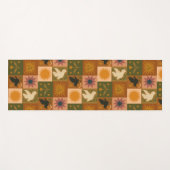 Tapis De Yoga Patchwork céleste bohémien avec symboles mystiques (Devant (Horizontal))