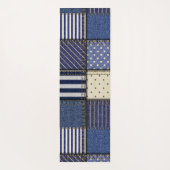 Tapis De Yoga Patchwork Denim bleu (Dos)
