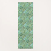 Tapis De Yoga Patchwork Seafoam et Ocean Green Water Boho Chic (Devant)
