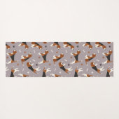 Tapis De Yoga Pâtes et os Beagle mignons Gris (Dos (Horizontal))