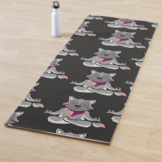 Tapis De Yoga Patter les yoga poses | Yoga seamless pattern 19 (En situation)