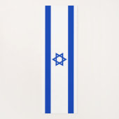 Tapis De Yoga Pavillon Israël bleu et blanc moderne (Dos)